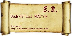 Bajnóczi Márk névjegykártya