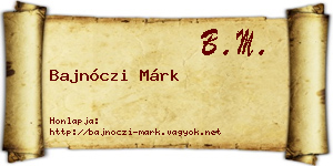 Bajnóczi Márk névjegykártya